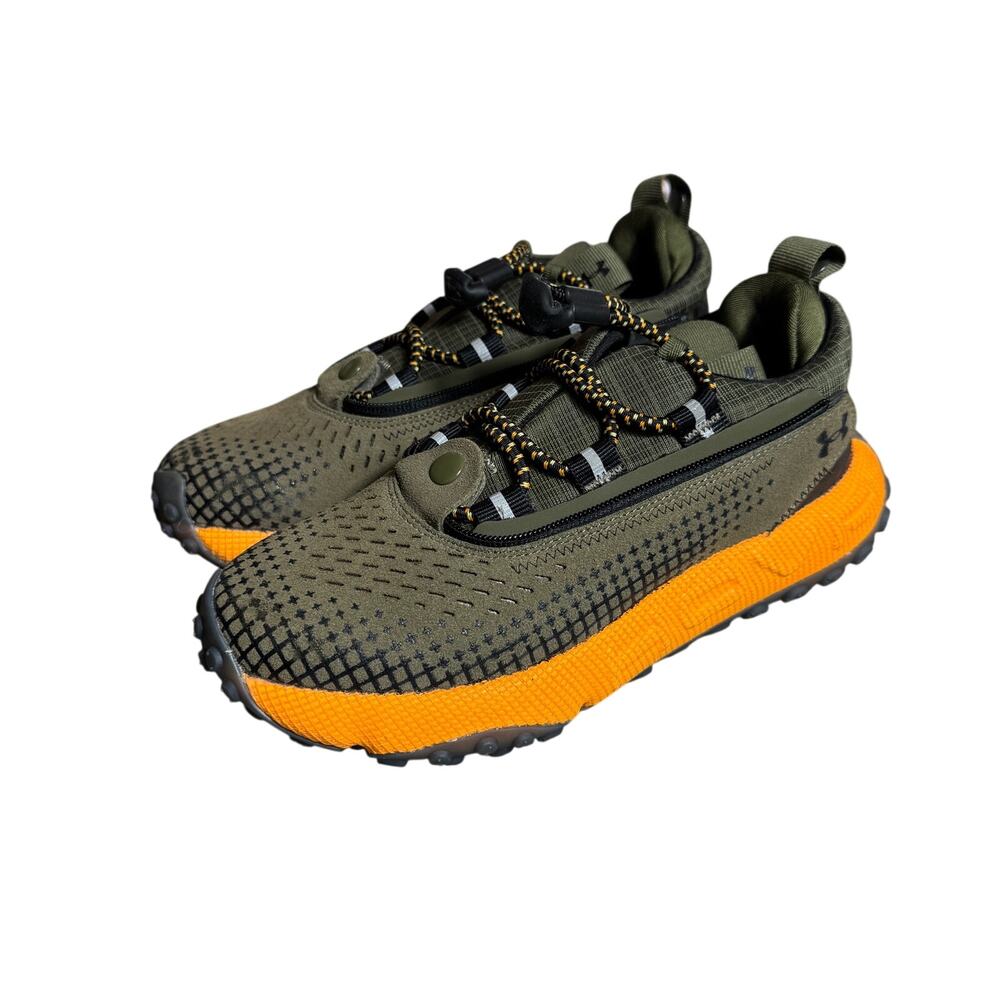 Under Armour HOVR Summit Fat Tire Delta Trail Shoes Marine Green Orange M4.5 W6